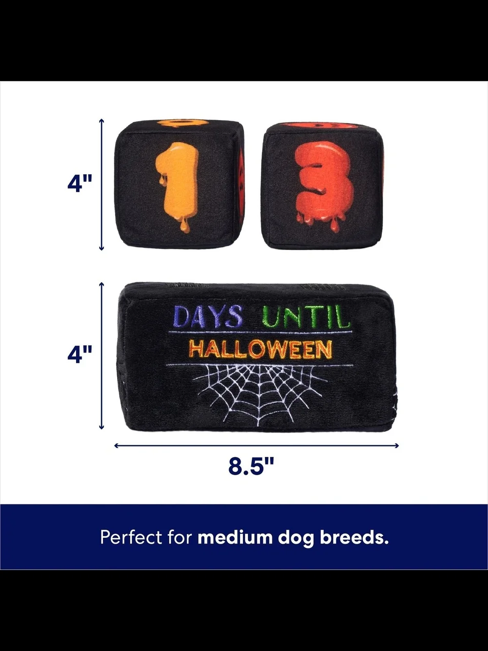 Frisco Halloween Countdown Plush Blocks -Dog Toy